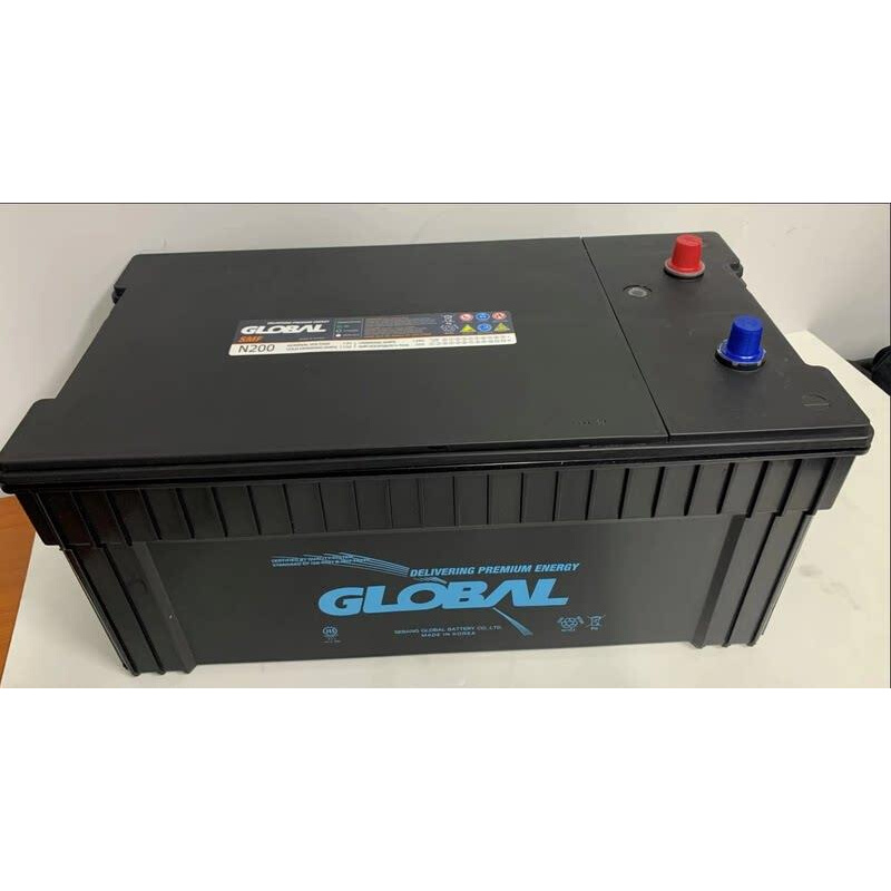 Global蓄电池N200 12V200AH 启动电池 发动机 铅酸免维护 长寿命