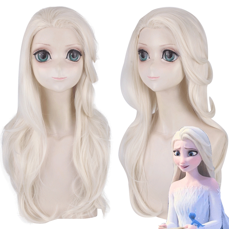 漂流假发 Frozen2 冰雪奇缘2 艾莎假发 Elsa cos披肩造型散发长发