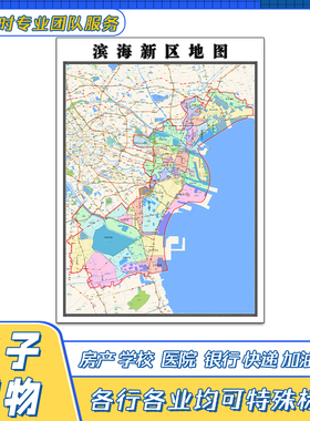 滨海新区地图1.1米贴图天津市行政区划交通区域划分高清街道新