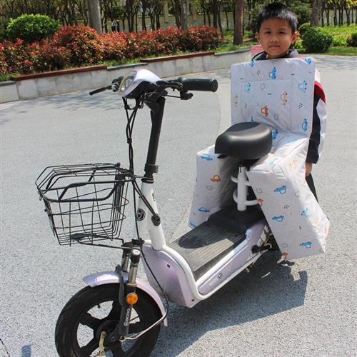 儿童挡风被春秋夏季电动车后座防晒罩薄款遮阳亲子踏板摩托瓶护腿