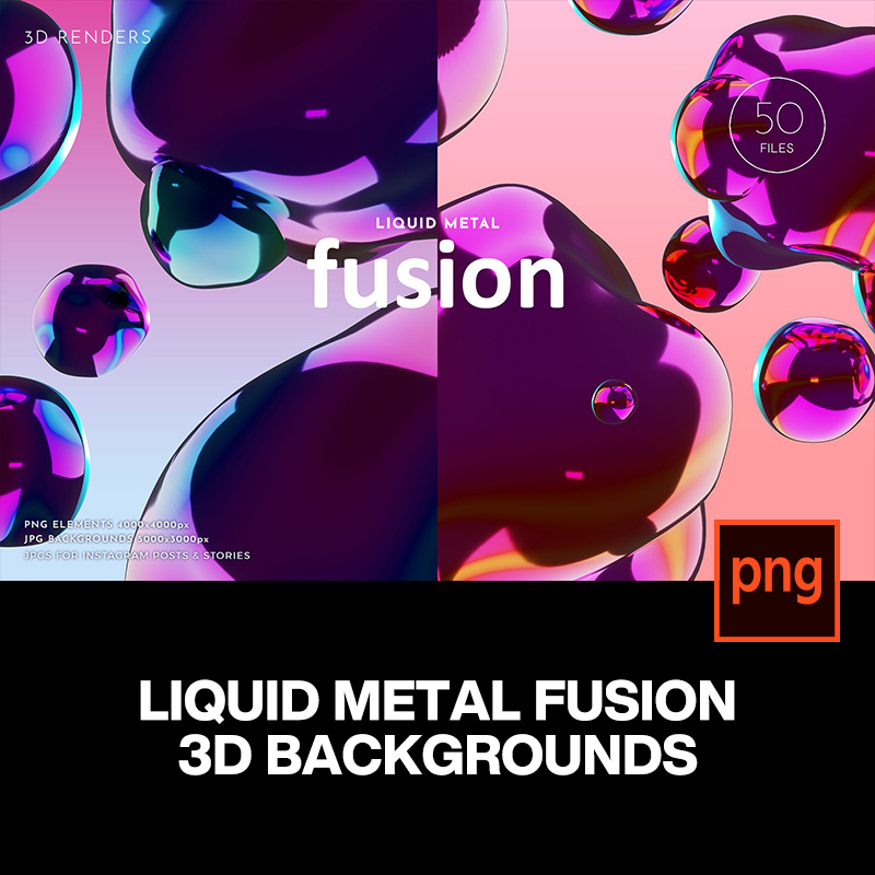 未来科幻3D抽象艺术液态水滴金属水珠水晶时尚背景底纹图片素材