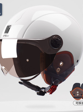 3C认证野马摩托立方电动车头盔男女冬季保暖半盔季四季通用安全帽