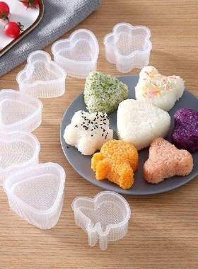 新款COOKSS饭团寿司工具套装儿童卡通模具三角形宝宝辅食米果肉条