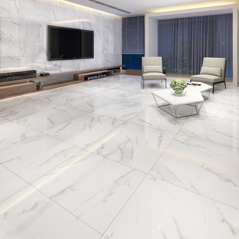 新中源 仿大理石瓷砖地砖800x800室内客厅地板白色瓷砖地面砖8900
