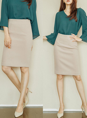 包臀半身裙2023春夏新款女装韩版通勤职业裙西装裙及膝一步裙子
