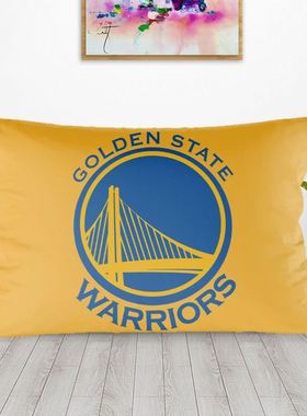 NBA篮球队标长方形抱枕湖人雄鹿勇士队徽logo半身枕头定制做靠垫
