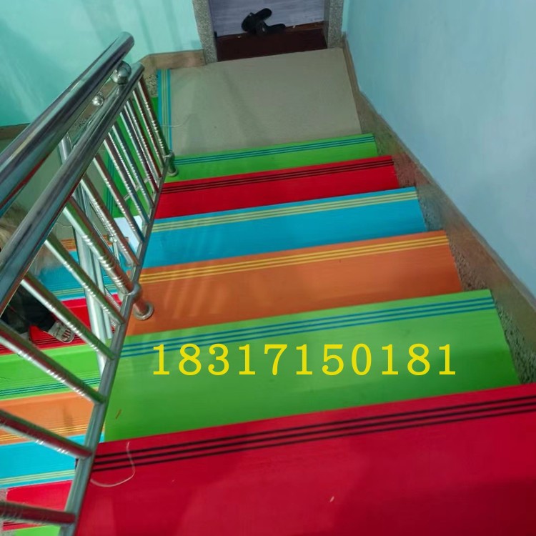 PVC耐磨耐磨铺全新多色楼梯台阶防滑地胶飞机场水泥楼梯踏步防滑