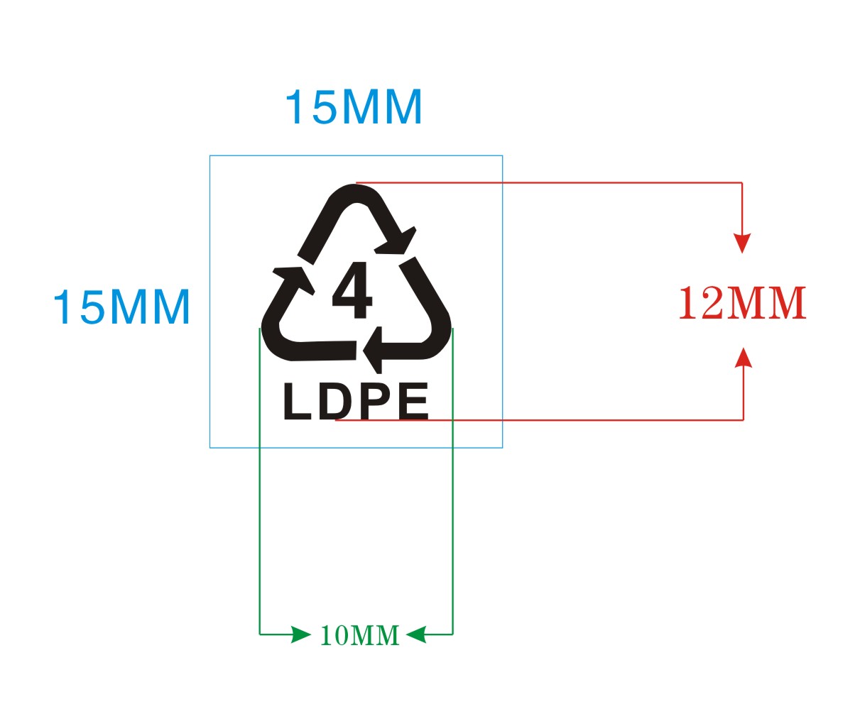 出口塑料包装用 小号4LDPE环保透明贴 OPP袋可回收贴 2340个/30元