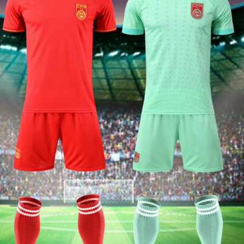 中国队球衣足球服定制男国足2023亚洲杯客场比赛训练队服武磊套装