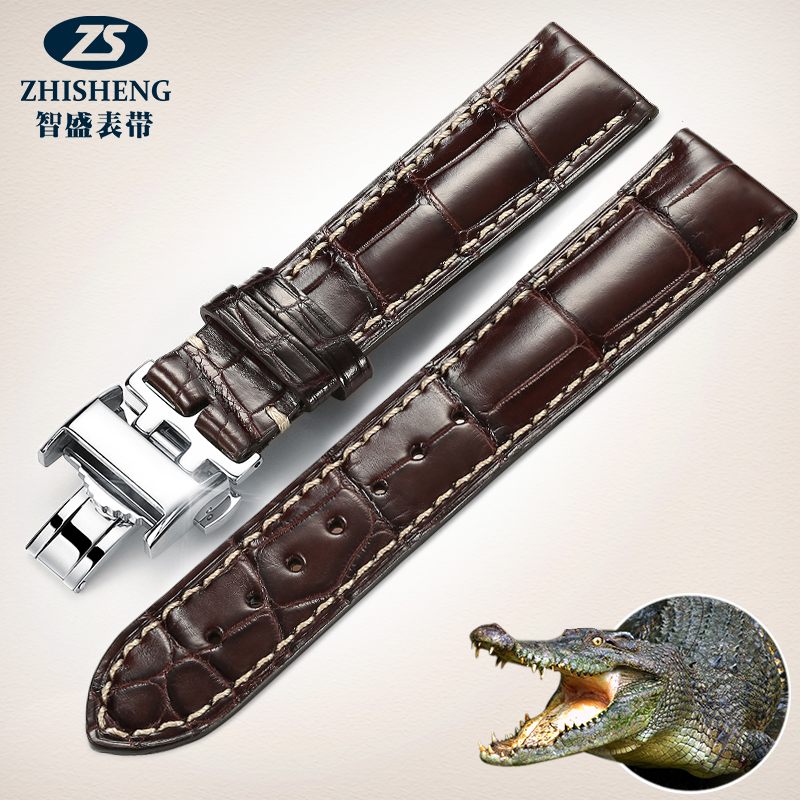 浪琴鳄鱼皮表带适用于嘉兰律雅瑰丽G嘉岚名匠手表带男女士真皮配