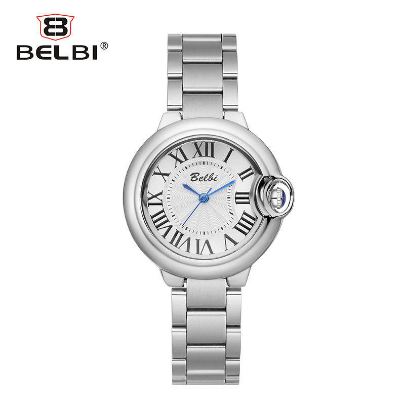 BELBI正品蓝气球女表女士手表钢带手表皮带罗马时尚女表防水手表