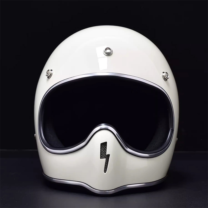 汤普森头盔复古头盔玻璃钢闪电摩托车CCC认证小盔体mini3女山车盔
