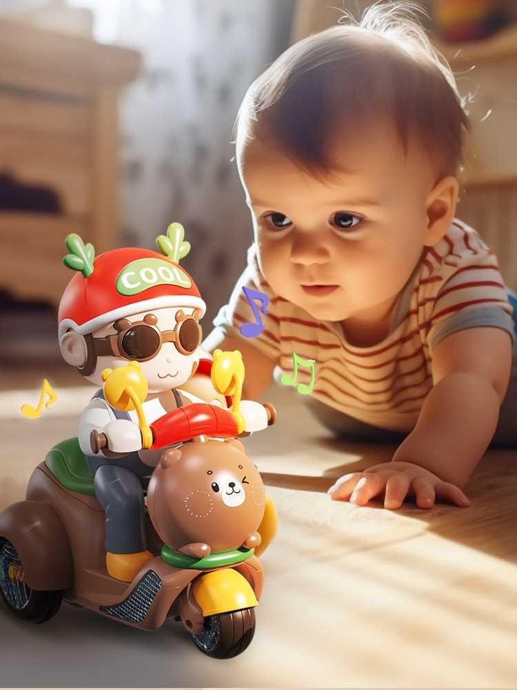 网红特技三轮车儿童电动玩具男孩婴儿宝宝3岁0一1跳舞2摩托小汽车