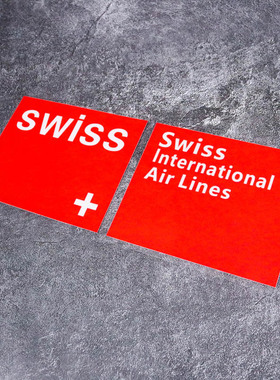 摩托车尾箱安全警示反光贴瑞士航空爱好者标志贴纸机车边箱车贴