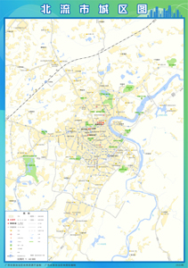 北流市城区图梧州市蒙山县地图打印定制行政区划水系交通地形卫星