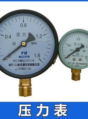 Y100压力表空压机储气罐气压水压表1.6Mpa轴向耐震可代检测仪表