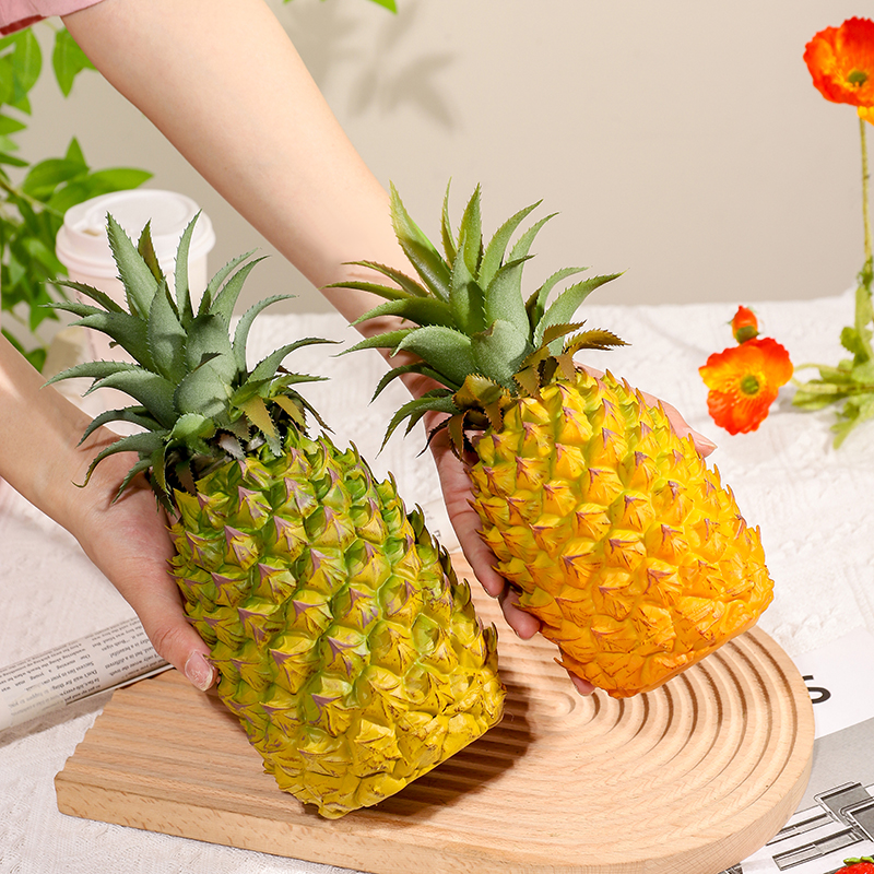 仿真菠萝凤梨软质PVC真实手感样板房橱柜装饰拍照道具水果店模型