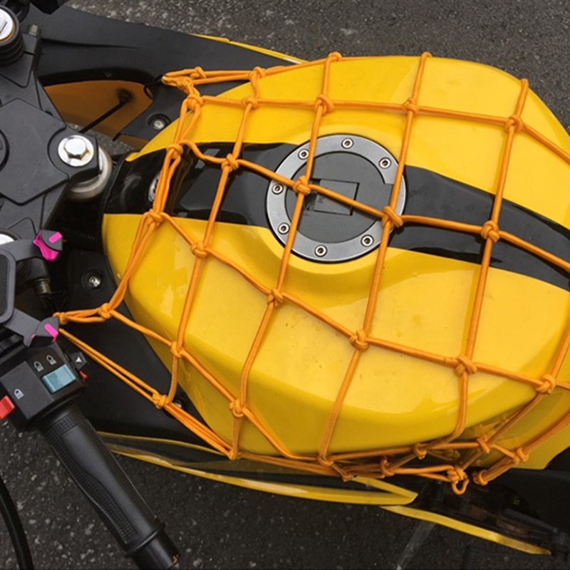 摩托车头盔行李杂物网兜骑士装备油箱网袋绑带松紧网绳罩改装配件