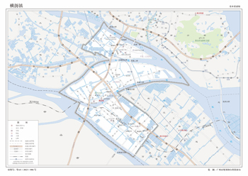 广州市南沙区横沥镇地图行政区划水系交通地形卫星流域打印定制
