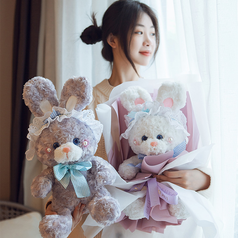 可爱小兔子玩偶花束毛绒玩具抱枕女生娃娃女孩抱着睡觉公仔布偶