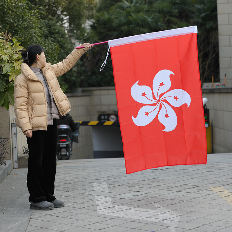 香港区旗4号香港144X96cm紫荆花旗帜香港特区户外旗3号旗帜户外旗