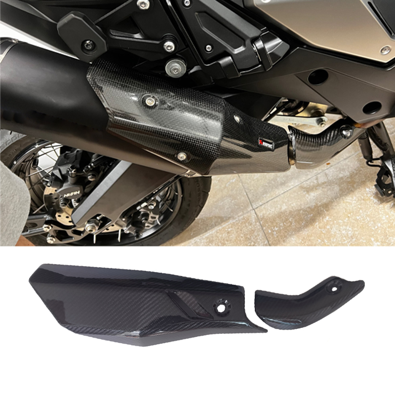 摩托车适用于X-ADV750排气管护板改装碳纤维防烫盖隔热ADV750护板