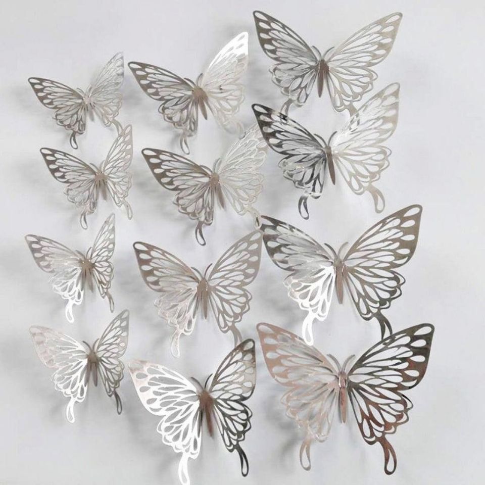 3D立体金属质感镂空纸蝴蝶谷美拍照道具摆件饰品装饰拍摄摄影背景