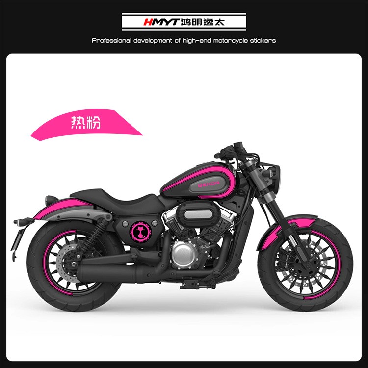 奔达金吉拉300摩托车改装全车拉花版花防水贴花个性贴纸新款贴画