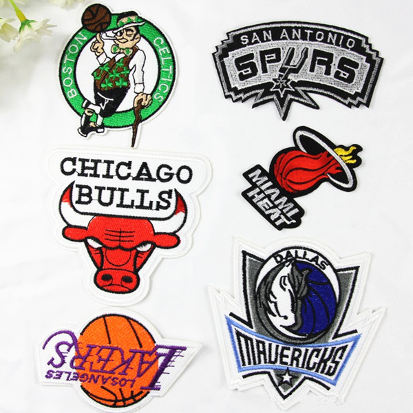 热爱篮球世界篮球标志图案大全小牛马刺热火布贴衣服补丁贴
