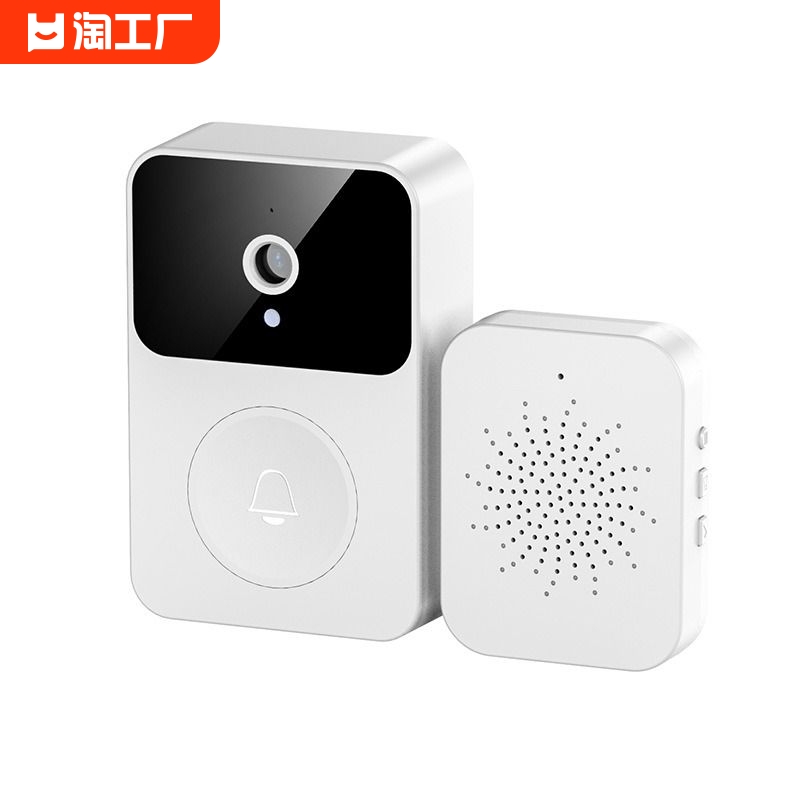 智能可视门铃x9无线家用监控视频对讲门口插电门外独居内置免打孔