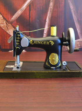 老式缝纫机模型摆件复古7080年代怀旧老物件服装店五六十仿古做旧