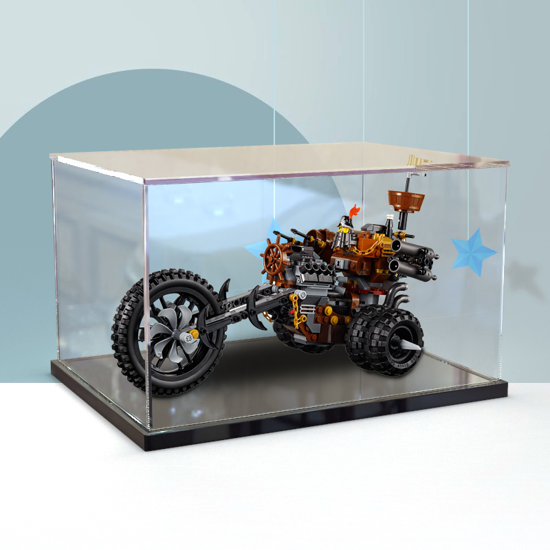 亚克力展示盒适用乐高70834重金属三轮摩托车 透明防尘手办收纳盒
