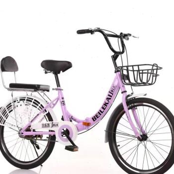 厂自行车助力免安装折叠免充气实心胎2026寸成年人便携轻变速库