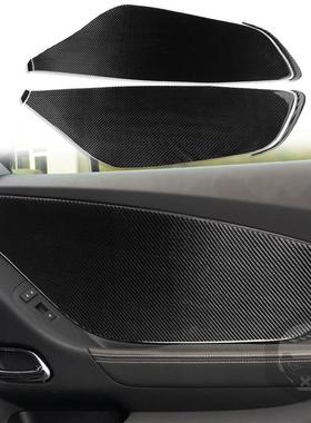 适用于雪佛兰科迈罗10-15碳纤维前门面板装饰贴汽车内饰改装配件
