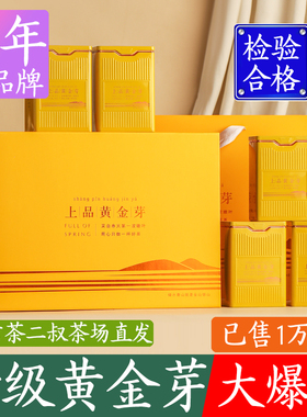 茶二叔黄金芽2024年250g正宗黄茶新茶茶叶送礼盒装安吉白茶礼品盒