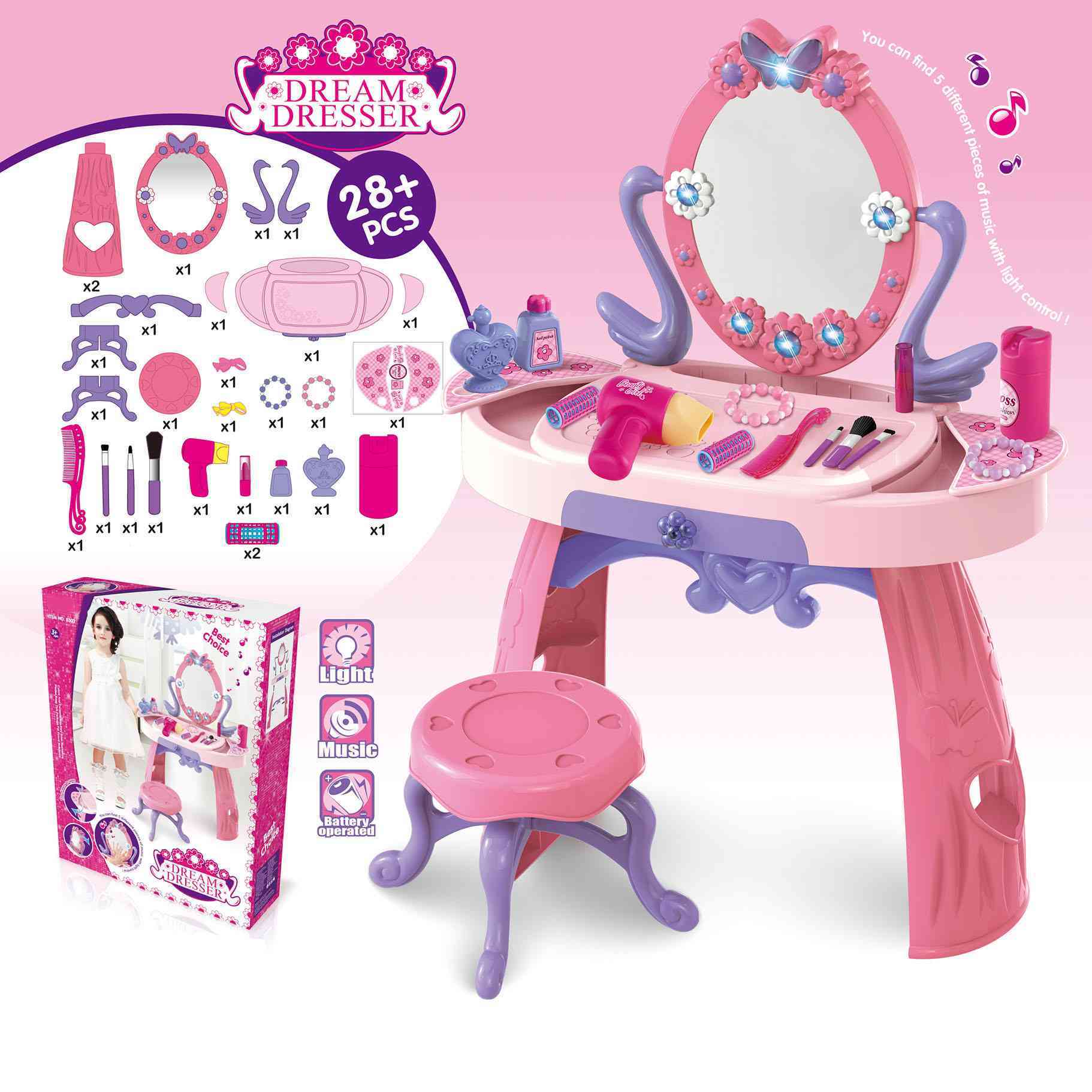 女孩过家家儿童化妆玩具梳妆打扮公主彩妆生日礼物6-7-8岁女童
