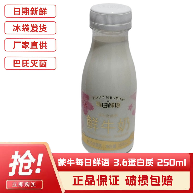 蒙牛每日鲜语小瓶装全脂高钙鲜牛奶高端鲜奶低温营养早餐奶250ml