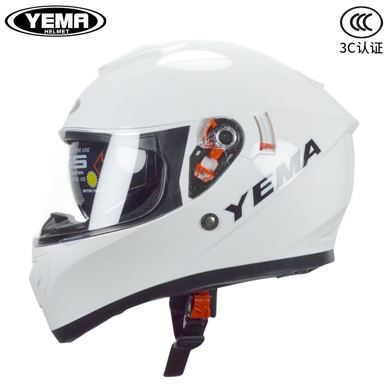 野马80S摩托车头盔C安全认证男女机车安全帽四季通用全盔