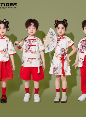 六一儿童合唱演出服啦啦小学生运动会开幕式服装幼儿园中国风汉服