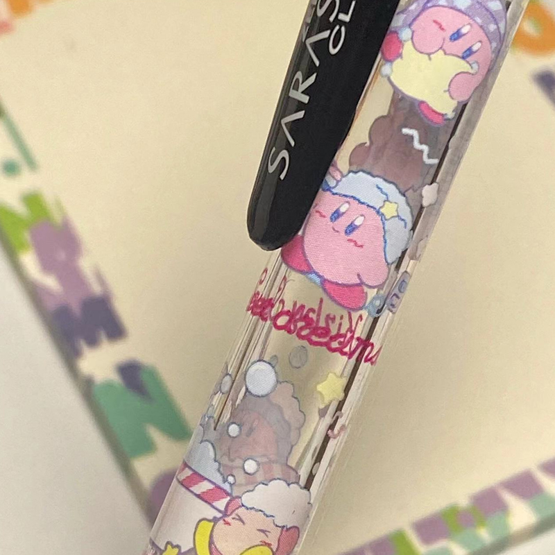 新款日本ZEBRA斑马星之卡比限定款JJ15按动中性笔黑色水性笔0.5mm蜡笔小新联名限定款稀有学生用考试刷题黑笔