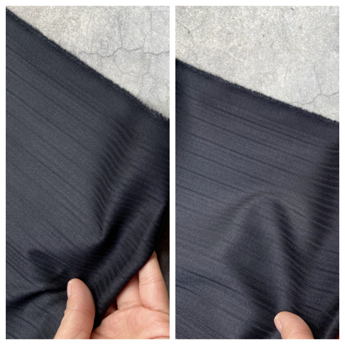 黑色条纹纯羊毛vbc意大利进口四季款精纺面料定制西装套装布料