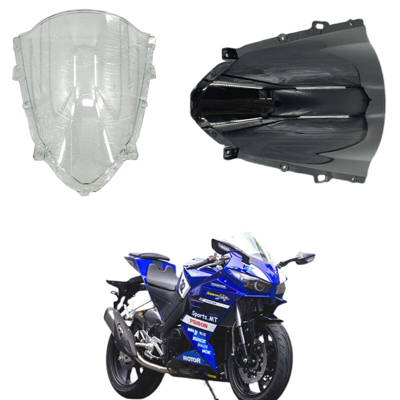 Y2刀风双缸摩托车挡风玻璃改装配件国产跑车壳刀锋400大灯鬼脸罩