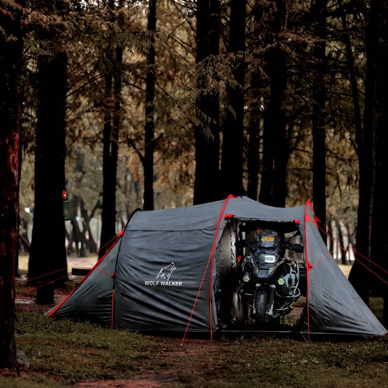 现货 摩托车摩旅单双人帐篷户外骑行自驾游防雨抗风露营帐篷