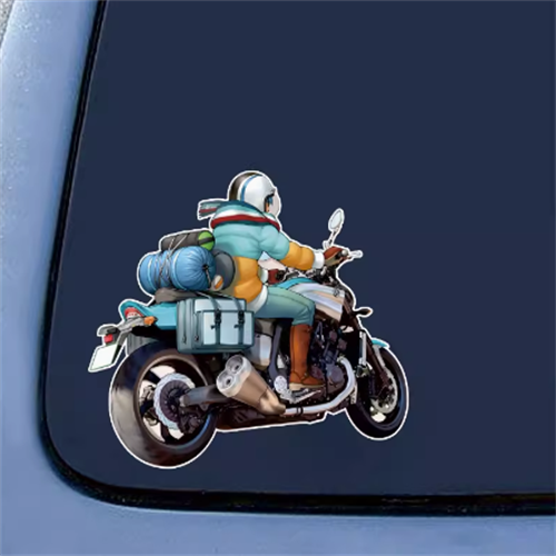 骑友汽车贴纸电动摩托车贴划痕遮挡贴自由骑手自驾游装饰头盔贴纸