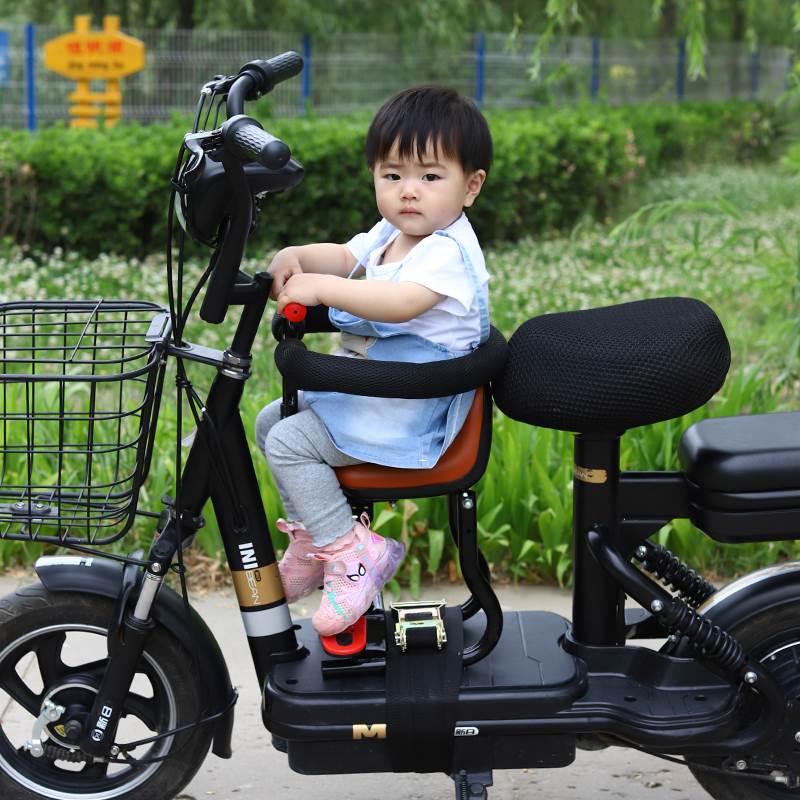 电动车前置减震儿童座椅踏板摩托车新生宝宝安全坐椅电瓶车小凳子