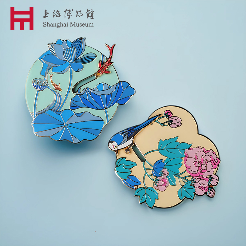上海博物馆金属冰箱贴新款可滑动装饰磁吸磁贴创意摆件礼物纪念品