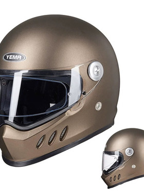野马833复古头盔摩托车个性酷男女士机车全盔全覆式时尚安全帽