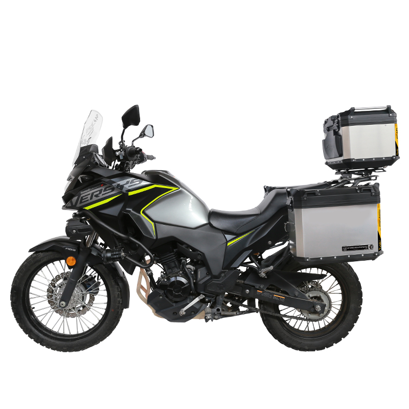 适用川崎X300三箱改装摩托车双边箱尾箱铝合金边箱快拆箱架配件