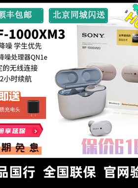 Sony/索尼 WF-1000XM3 真无线蓝牙双耳降噪耳机入耳式降噪豆三代