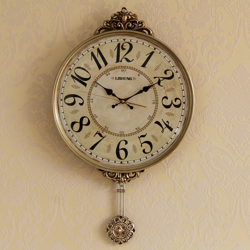 钟表挂钟客厅美式个性创意时尚欧式约大气家用北欧静音挂墙时钟